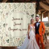 Buttercreme-Blätter Hochzeitskugel Wandteppich