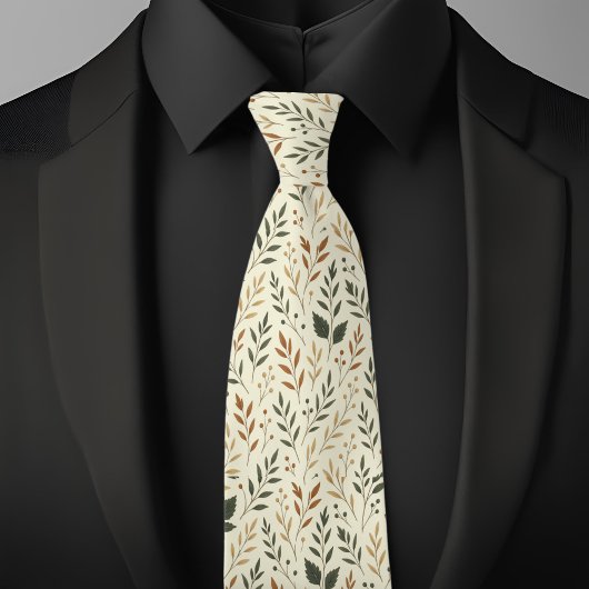 Buttercreme-Blätter Krawatte