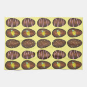 Buttercreme Chocolate Ostereier Candy Yellow Geschirrtuch (Horizontal)