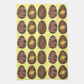 Buttercreme Chocolate Ostereier Candy Yellow Geschirrtuch (Vertikal)