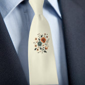 Buttercreme Floral Bouquet Krawatte