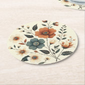 Buttercreme Floral Paper Untersetzer (Angewinkelt)