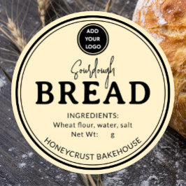 Buttercreme-Gelb-Bäckerei-Sauerteigbrot-Aufkleber Runder Aufkleber