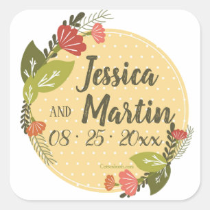 Buttercreme Gelbe Aufkleber