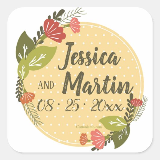 Buttercreme Gelbe Aufkleber (Vorderseite)