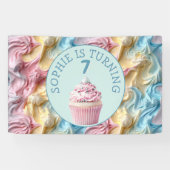 Buttercreme-Icing-Party Geburtstag Banner (Horizontal)
