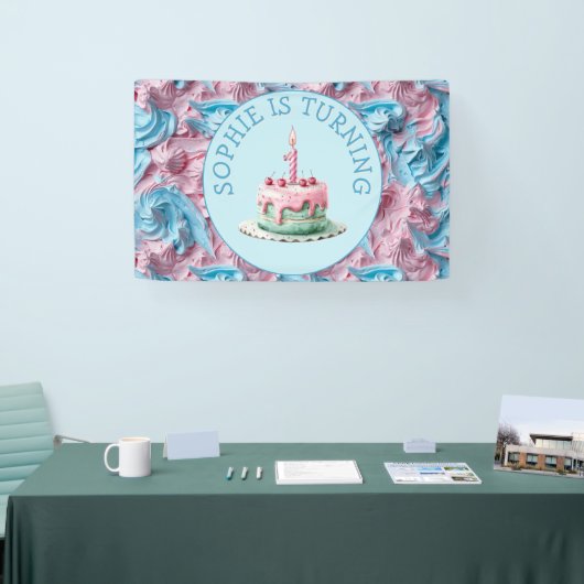 Buttercreme-Icing-Party Geburtstag Banner (Messe)