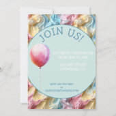 Buttercreme-Icing-Party Geburtstag Einladung (Rückseite)