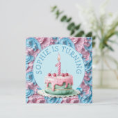 Buttercreme-Icing-Party Geburtstag Einladung (Stehend Vorderseite)