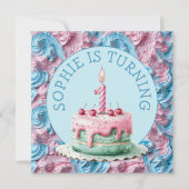 Buttercreme-Icing-Party Geburtstag Einladung (Vorderseite)