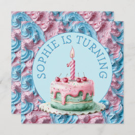 Buttercreme-Icing-Party Geburtstag Einladung