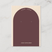 Buttercreme Marsala Arch Earring Display Visitenkarte (Vorderseite)