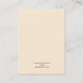 Buttercreme Marsala Arch Earring Display Visitenkarte (Rückseite)