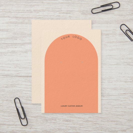 Buttercreme Pfirsiche Arsch Earring Display Visitenkarte (Vorderseite/Rückseite Beispiel)