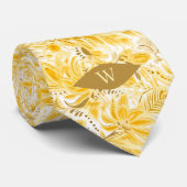 Buttercreme Yellow Botangram Krawatte (Gerollt)