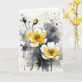 Buttercup - Aquarellblumen Karte (Gelbe Blume)