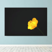 Buttercup Blume 60x40 (150x100cm) Waccna Leinwanddruck (Insitu (Holzboden))