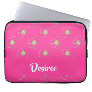 Buttercup-Blume auf rosa Laptopschutzhülle