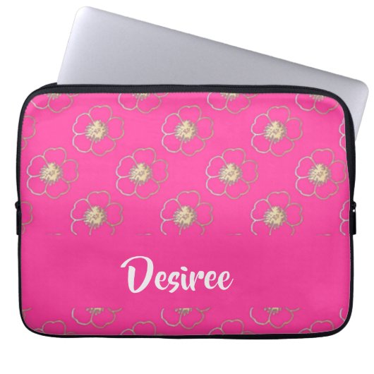Buttercup-Blume auf rosa Laptopschutzhülle (Vorderseite)
