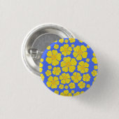 Buttercup-Blume Design auf Button (Vorne & Hinten)