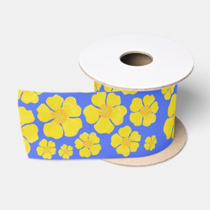 Buttercup-Blume Design auf Satinband