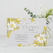 Buttercup Blume Dusche Einladung (Stehend Vorderseite)