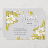 Buttercup Blume Dusche Einladung (Vorne/Hinten)