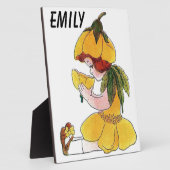 Buttercup Blume Kind Niedliches kleines Mädchen Fotoplatte (Seite)