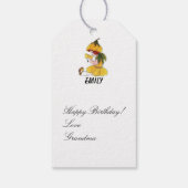 Buttercup Blume Kind Niedliches kleines Mädchen Geschenkanhänger (Rückseite)