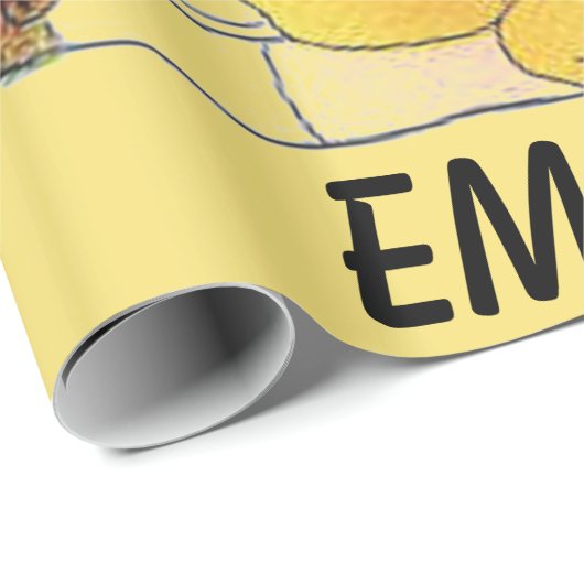 Buttercup Blume Kind Niedliches kleines Mädchen Geschenkpapier (Rolleneckpunkt)