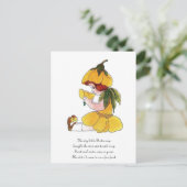 Buttercup Blume Kind Niedliches kleines Mädchen Postkarte (Stehend Vorderseite)