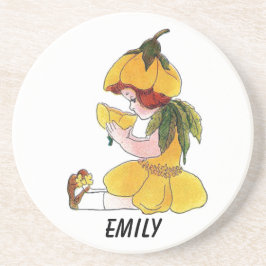 Buttercup Blume Kind Niedliches kleines Mädchen Sandstein Untersetzer