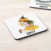 Buttercup Blume Kind Niedliches kleines Mädchen Untersetzer (Linke Seite)