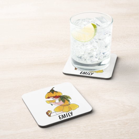 Buttercup Blume Kind Niedliches kleines Mädchen Untersetzer (Rechte Seite)