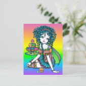 "Buttercup" Cake Candy Candy Couture Rainbow Fairy Postkarte (Stehend Vorderseite)