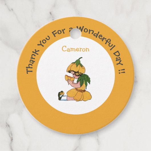 Buttercup Child Whimsical Blume Party Collection Geschenkanhänger (Vorderseite)