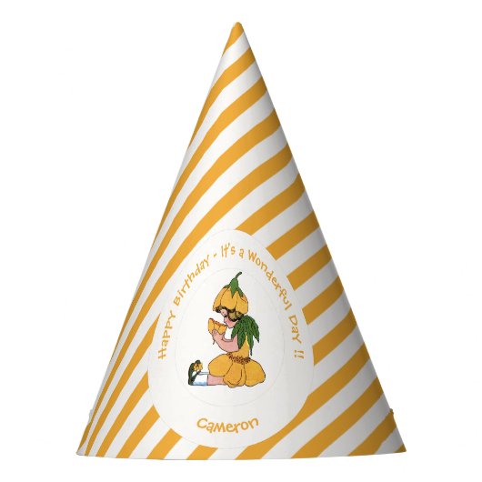 Buttercup Child Whimsical Blume Party Collection Partyhütchen (Vorderseite)