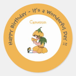 Buttercup Child Whimsical Blume Party Collection Runder Aufkleber