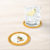 Buttercup Child Whimsical Blume Party Collection Runder Pappuntersetzer (Vor Ort)