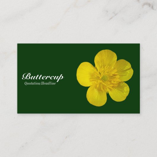 Buttercup - Dunkelgrün 003300 Visitenkarte (Vorderseite)