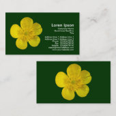 Buttercup - Dunkelgrün Visitenkarte (Vorne/Hinten)