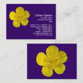 Buttercup - Dunkles Violett Visitenkarte (Vorne/Hinten)