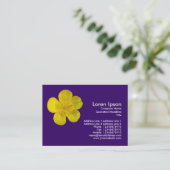 Buttercup - Dunkles Violett Visitenkarte (Stehend Vorderseite)