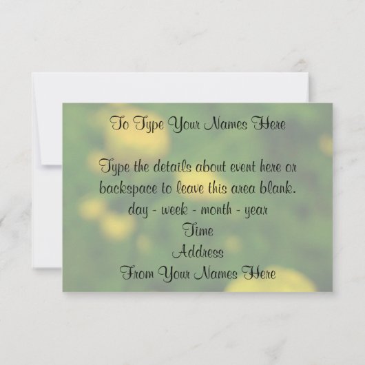 Buttercup Einladungen Custom Buttercup RSVP Cards (Rückseite)