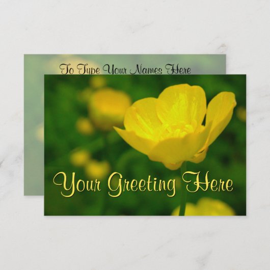 Buttercup Einladungen Custom Buttercup RSVP Cards (Vorne/Hinten)