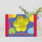 Buttercup Geburtstagsparty Einladung (Stehend Vorderseite)