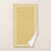 Buttercup Gelbe Border Script Girl Monogram Badhandtuch Set (Handtuch)