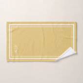 Buttercup Gelbe Border Script Girl Monogram Badhandtuch Set (Handtuch)