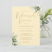 Buttercup Gelbe Grünpflanzen Probe Abendessen Einladung (Stehend Vorderseite)