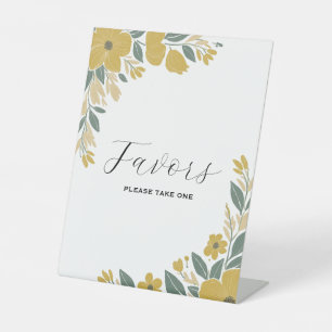 Buttercup Gelbe Hochzeitsempfehlung Favoriten Sockelschild